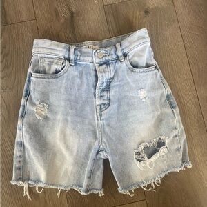 PacSun Light Wash Ripped Jean Shorts